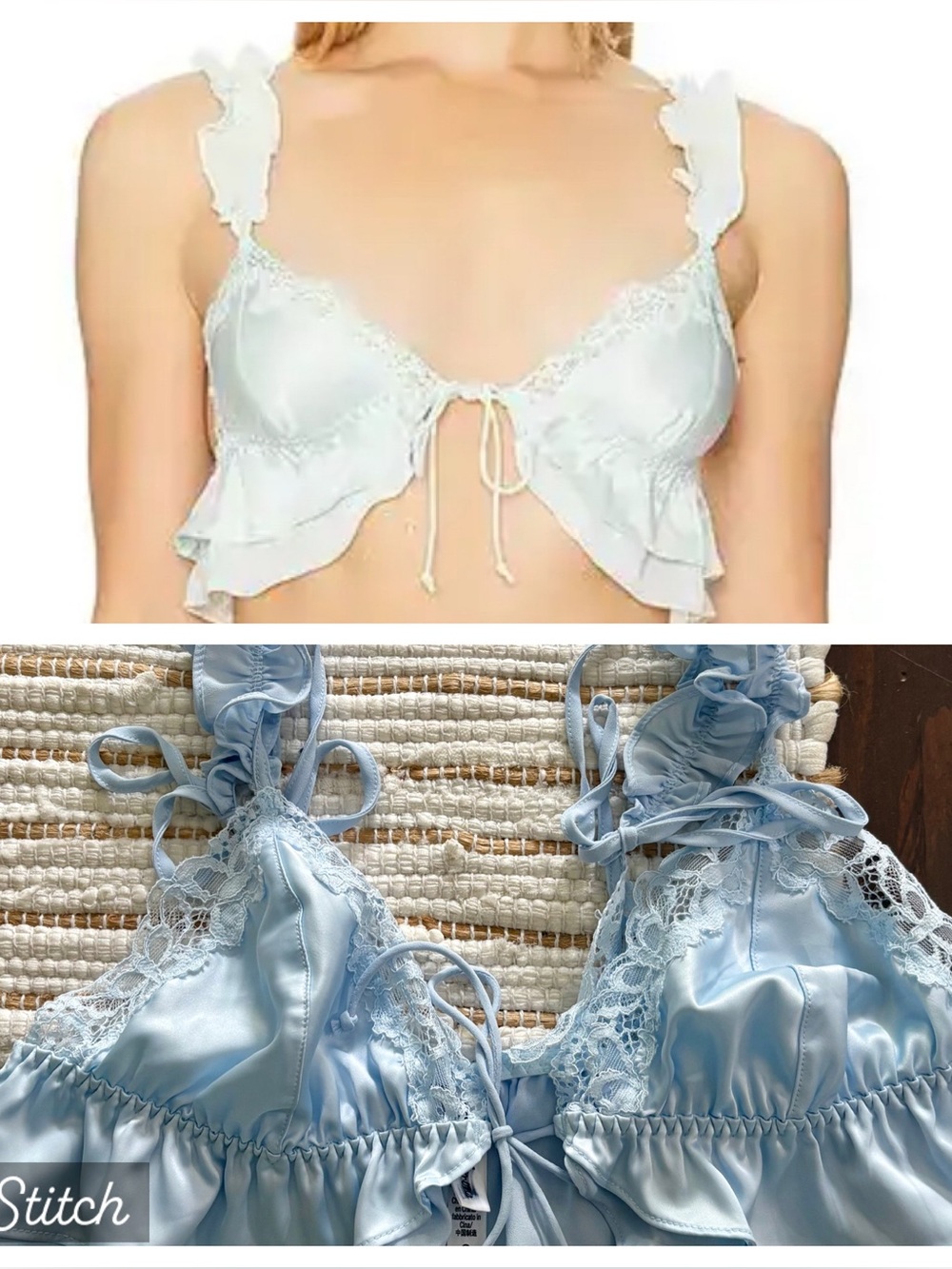 NEW! for Love and Lemons butterfly lace ruffle  bralette